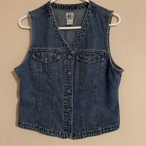 American Eagle AE Vintage Denim Jean Vest Size Large